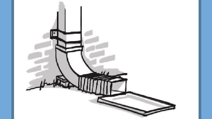 Graphic Image of how to disconnect downspouts